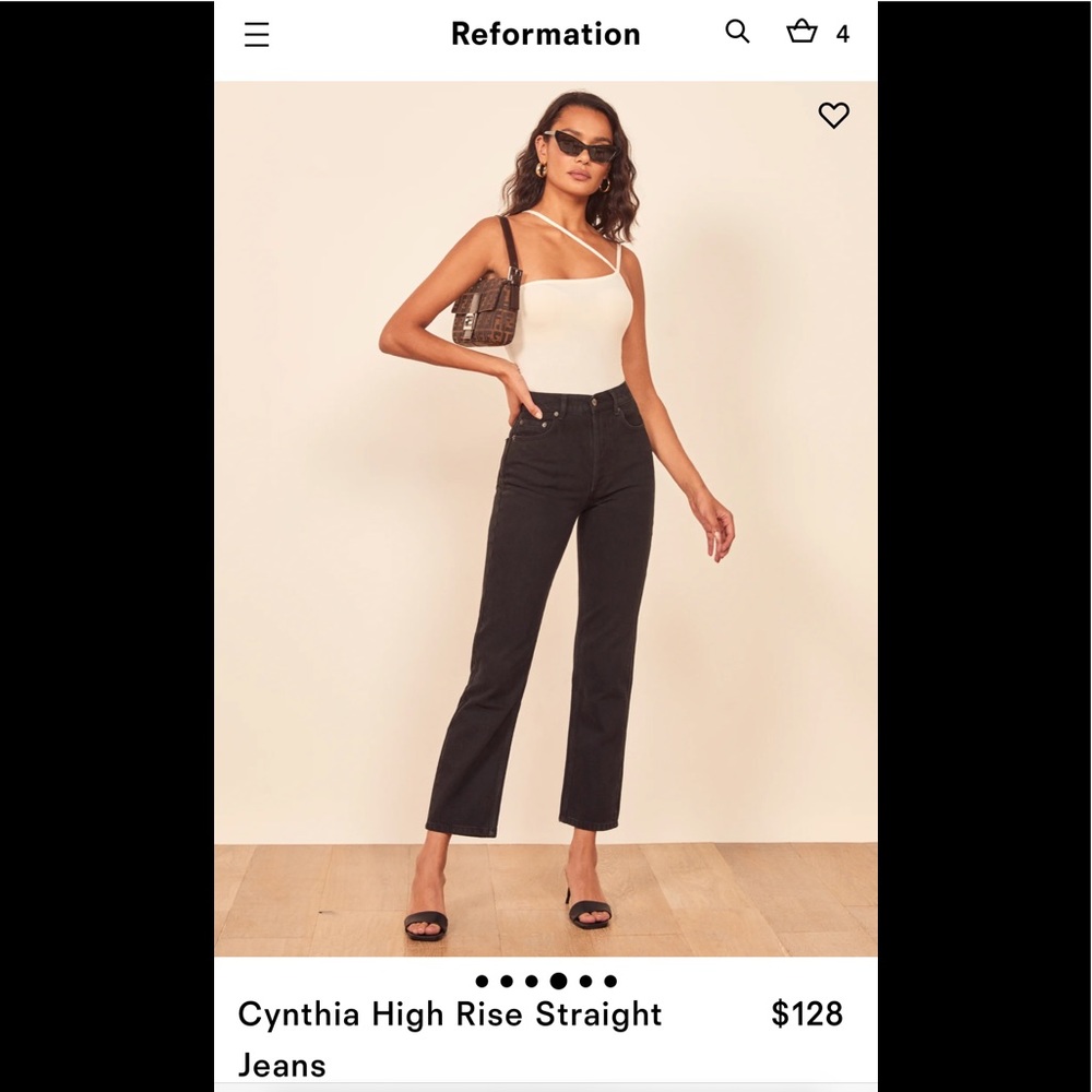 Reformation, Cynthia High Rise Straight Jeans